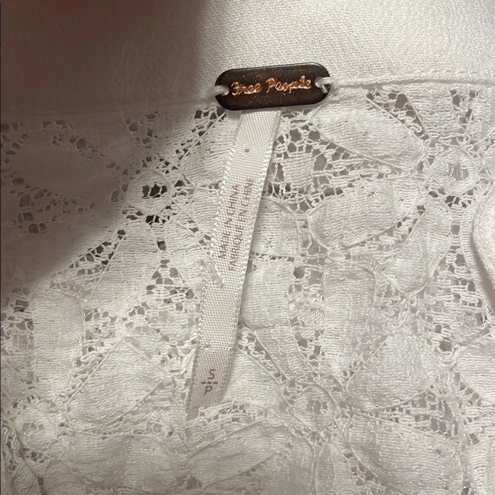 Free People Must Have Lace Tunic Top Ivory S